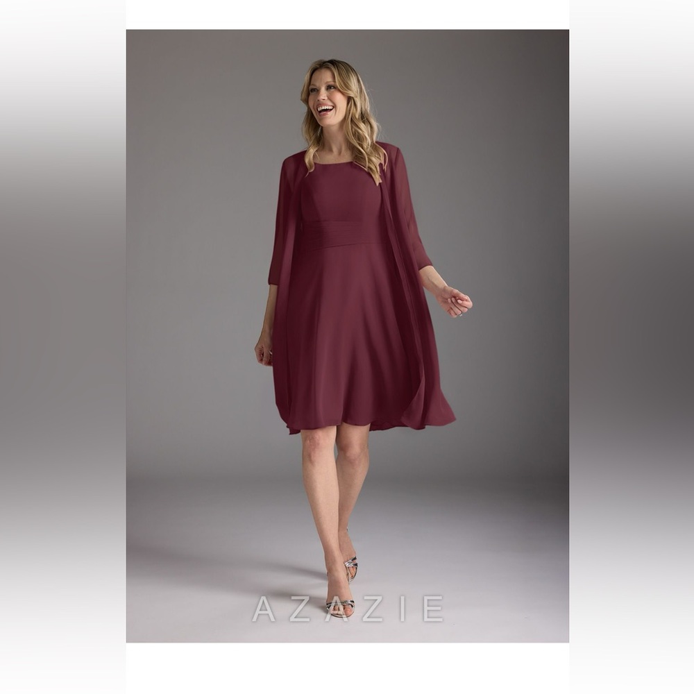 Azazie Shirley Dress in Cabernet (size A14)